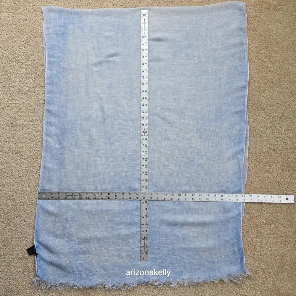 Theory Linen Modal Lightweight Breezy Blue Scarf - Picture 3 of 13